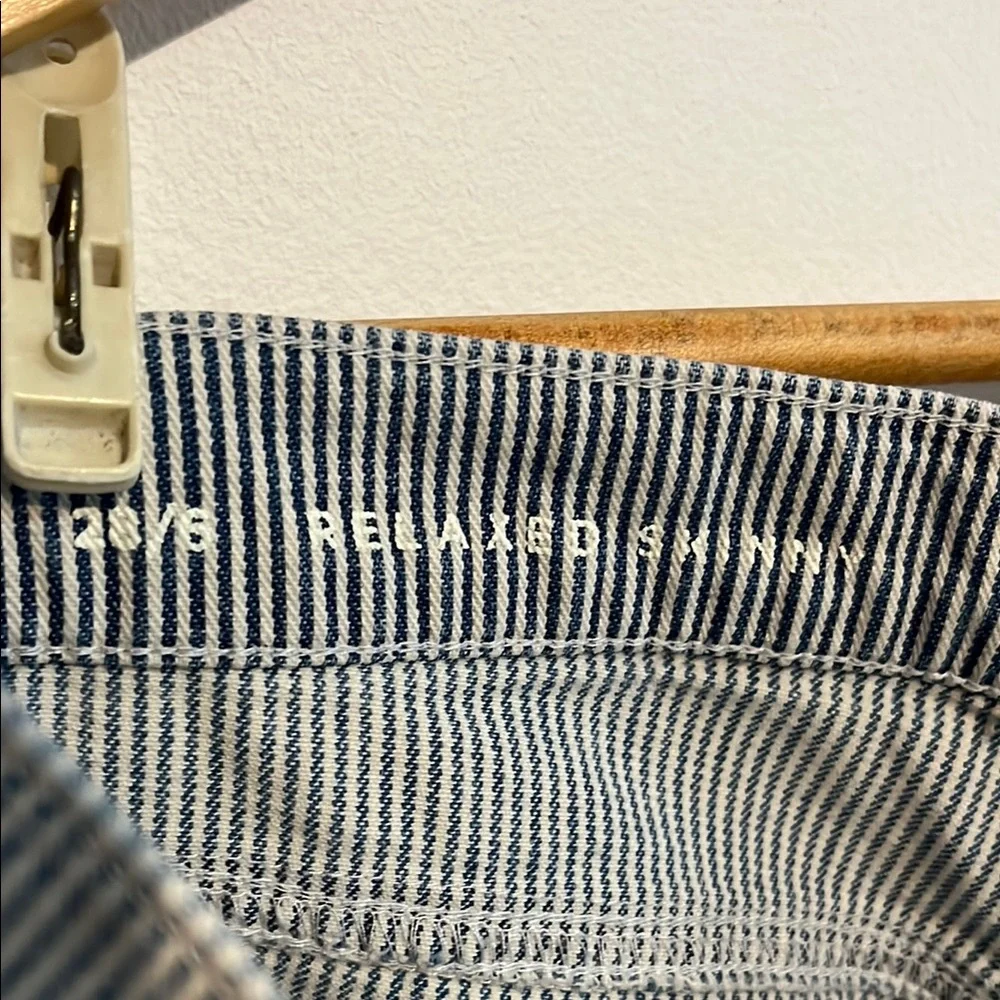 LOFT Women's Striped Denim Jean Shorts